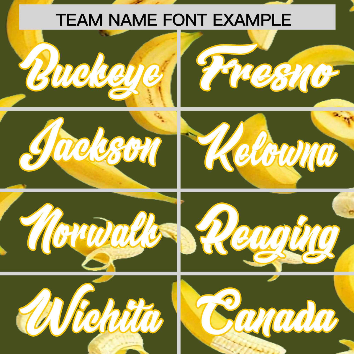 Custom Olive Banana Graffiti Pattern Fashion Authentic Baseball Jersey | Graffiti Pattern | Embroidery&amp;Dye-sublimation printing | KXKSHOP