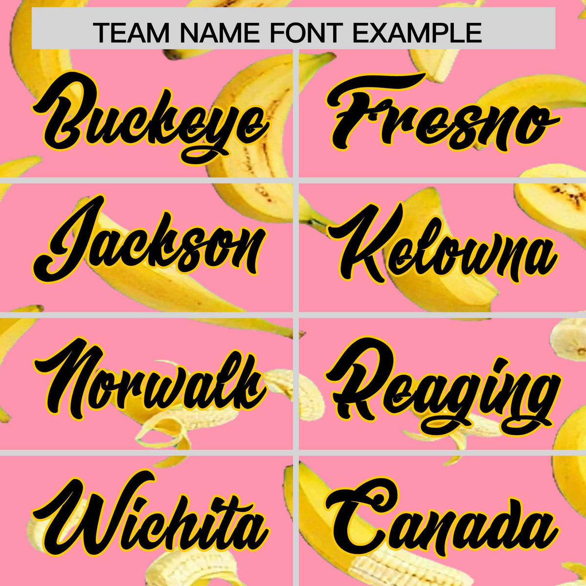 Custom Light Pink Banana Graffiti Pattern Fashion Authentic Baseball Jersey | Graffiti Pattern | Embroidery&amp;Dye-sublimation printing | KXKSHOP