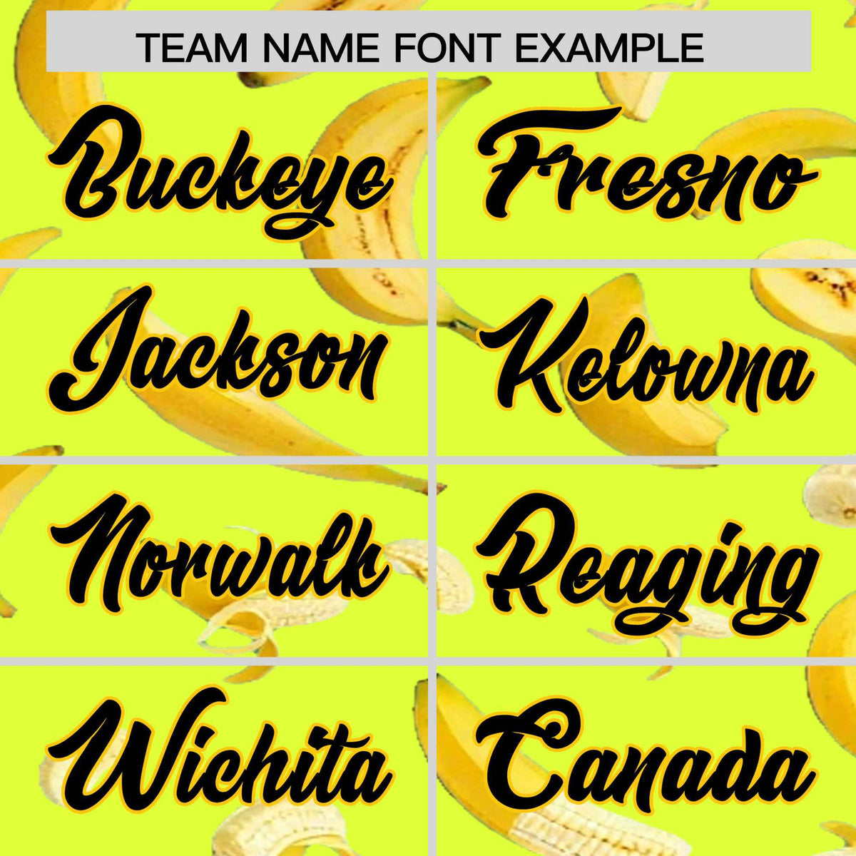 Custom Fluorescent Green Banana Graffiti Pattern Fashion Authentic Baseball Jersey | Graffiti Pattern | Embroidery&amp;Dye-sublimation printing | KXKSHOP