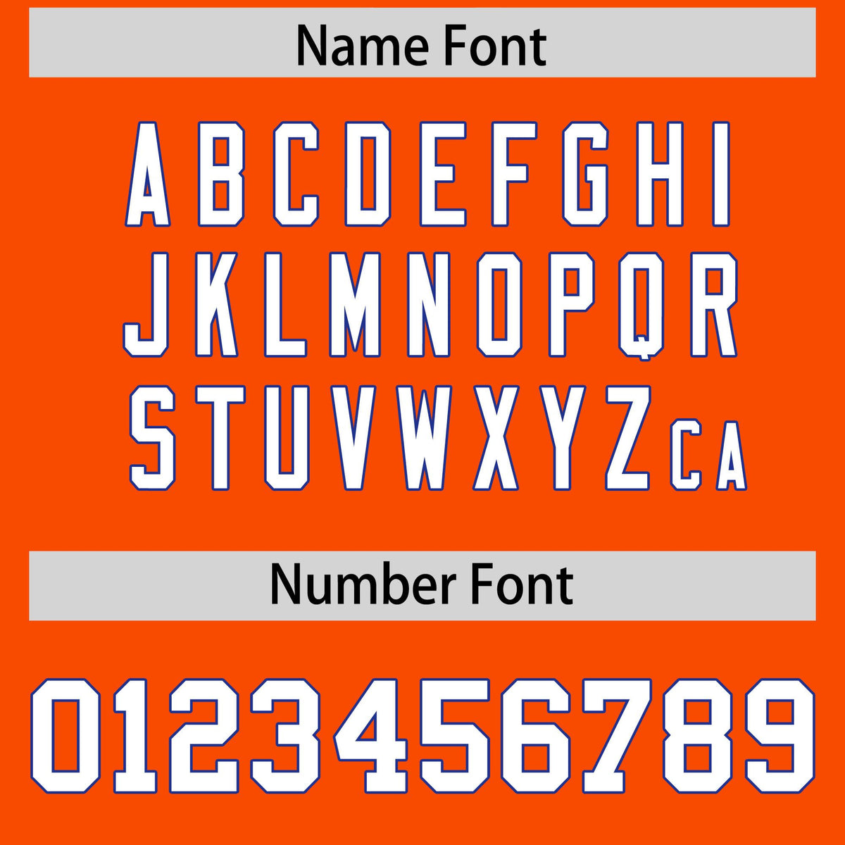 Custom Orange Royal Blue Star Pattern Thick Stripes Baseball Jersey