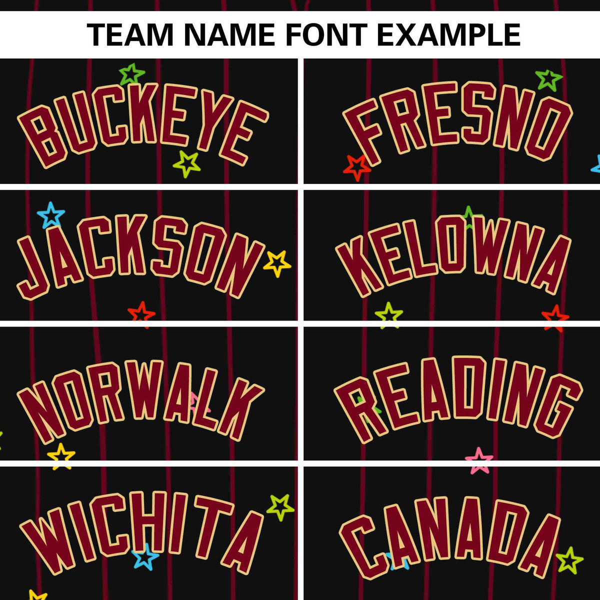 Custom Black Crimson Stripe Fashion Personalized Star Pattern Authentic Baseball Jersey