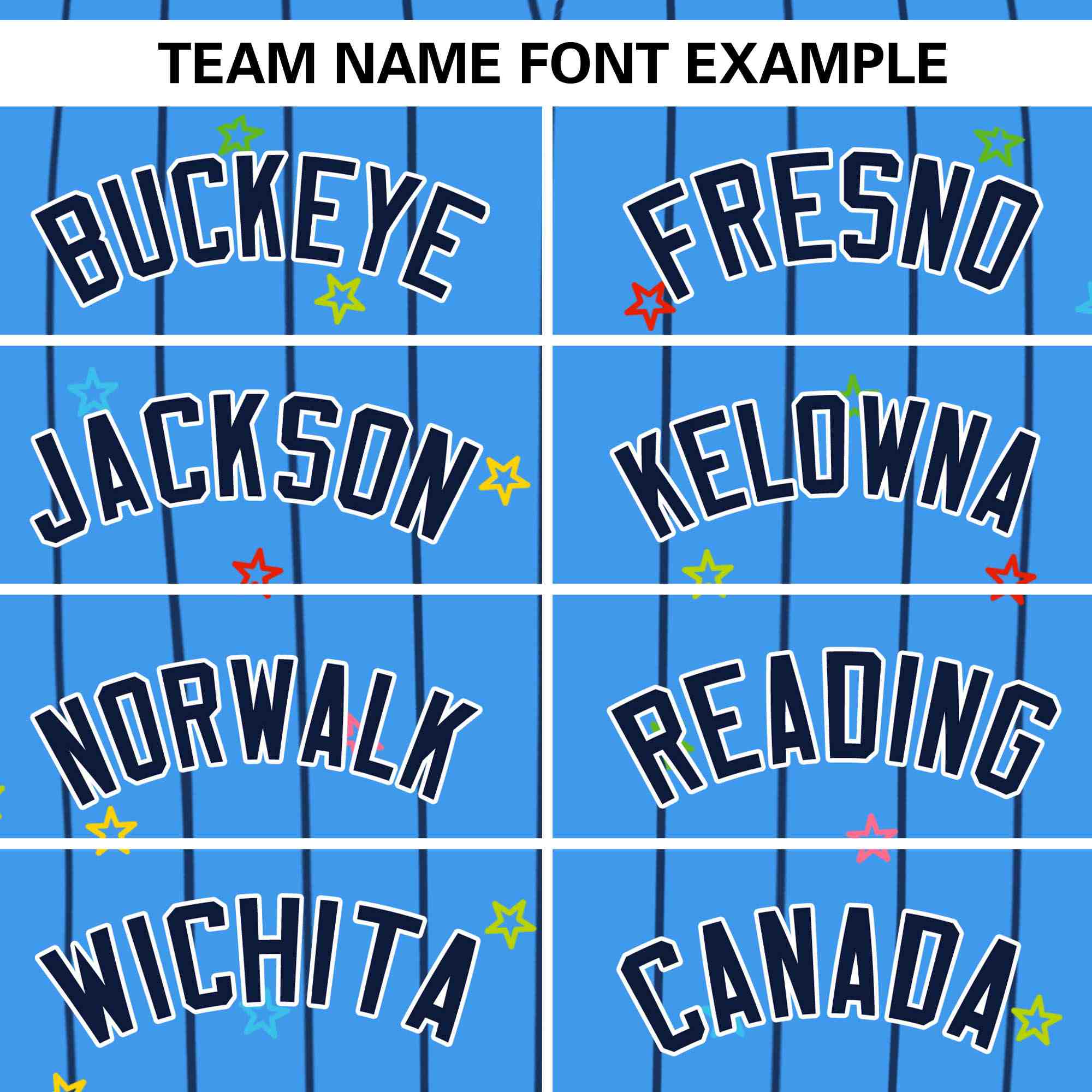 Custom Powder Blue Navy Stripe Fashion Personalized Star Pattern Authentic Baseball Jersey