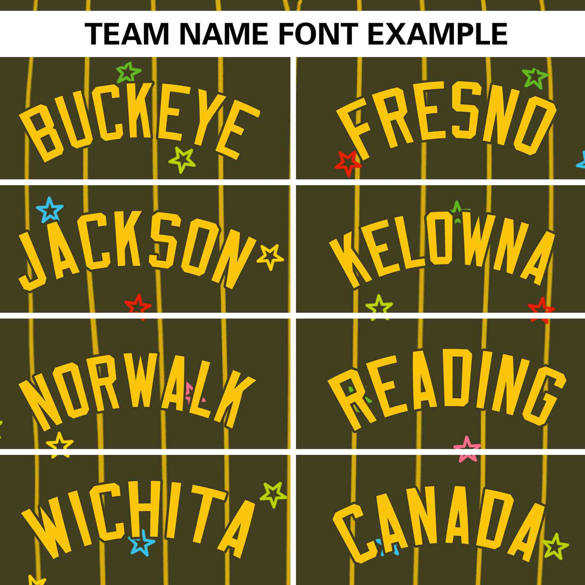 Custom Olive Gold Stripe Fashion Personalized Star Pattern Authentic Baseball Jersey