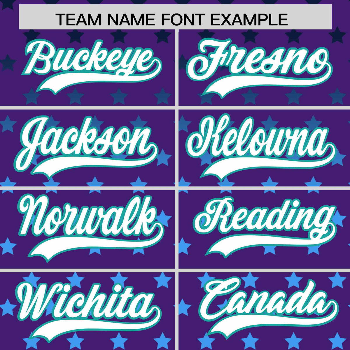 Custom Purple Aqua-White Raglan Sleeve Personalized Star Print Authentic Baseball Jersey