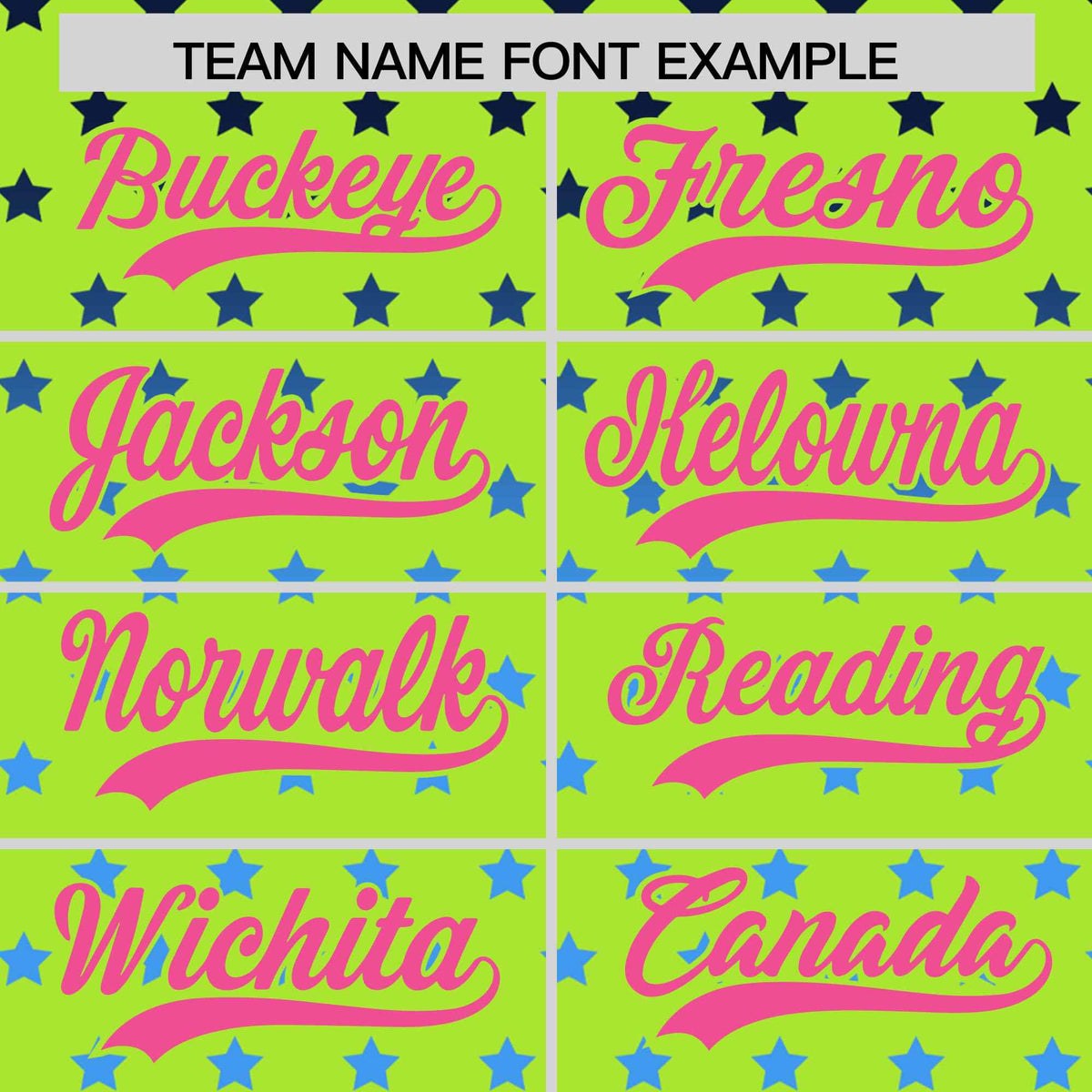 Custom Neon Green Pink-White Raglan Sleeve Personalized Star Print Authentic Baseball Jersey