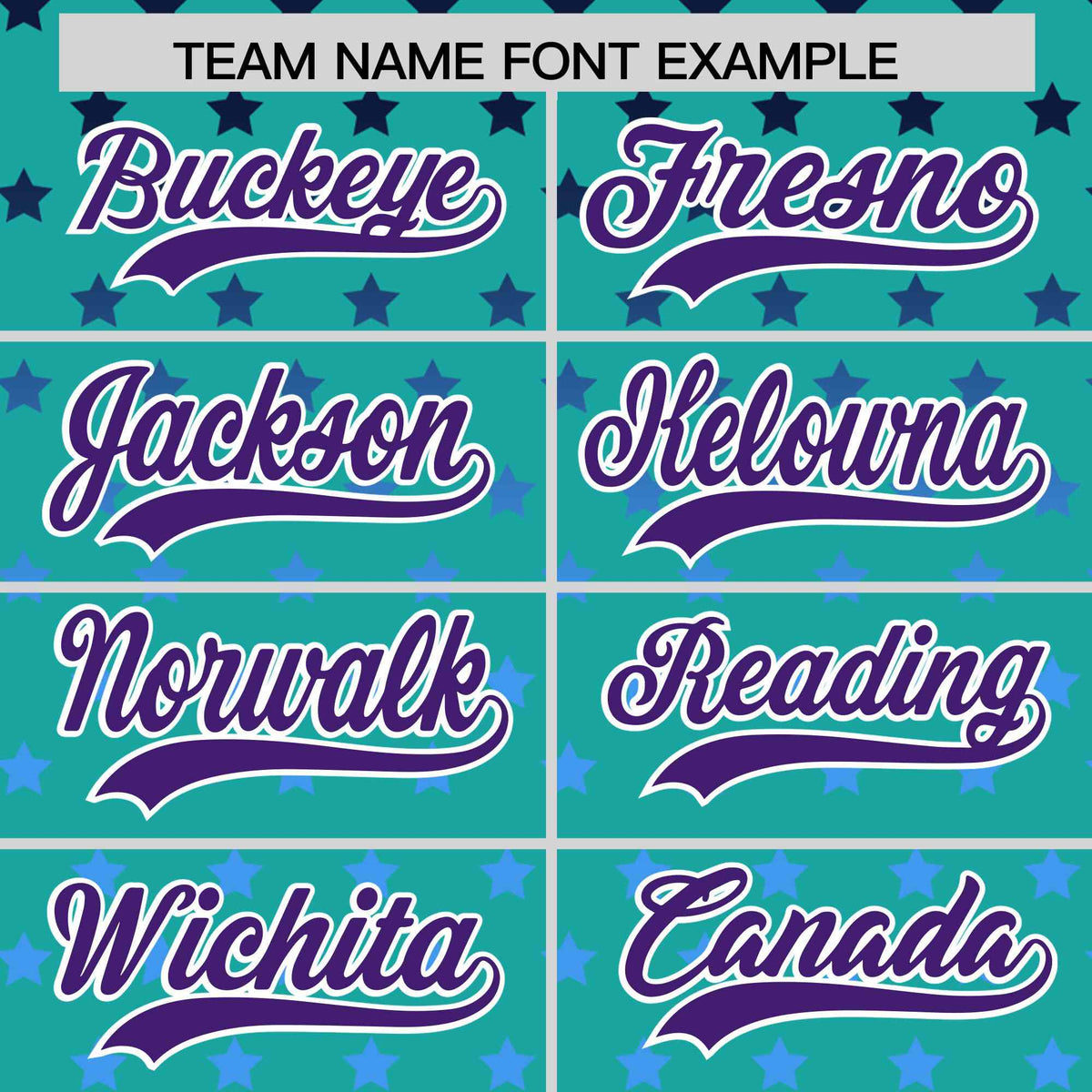 Custom Aqua Purple-White Raglan Sleeve Personalized Star Print Authentic Baseball Jersey