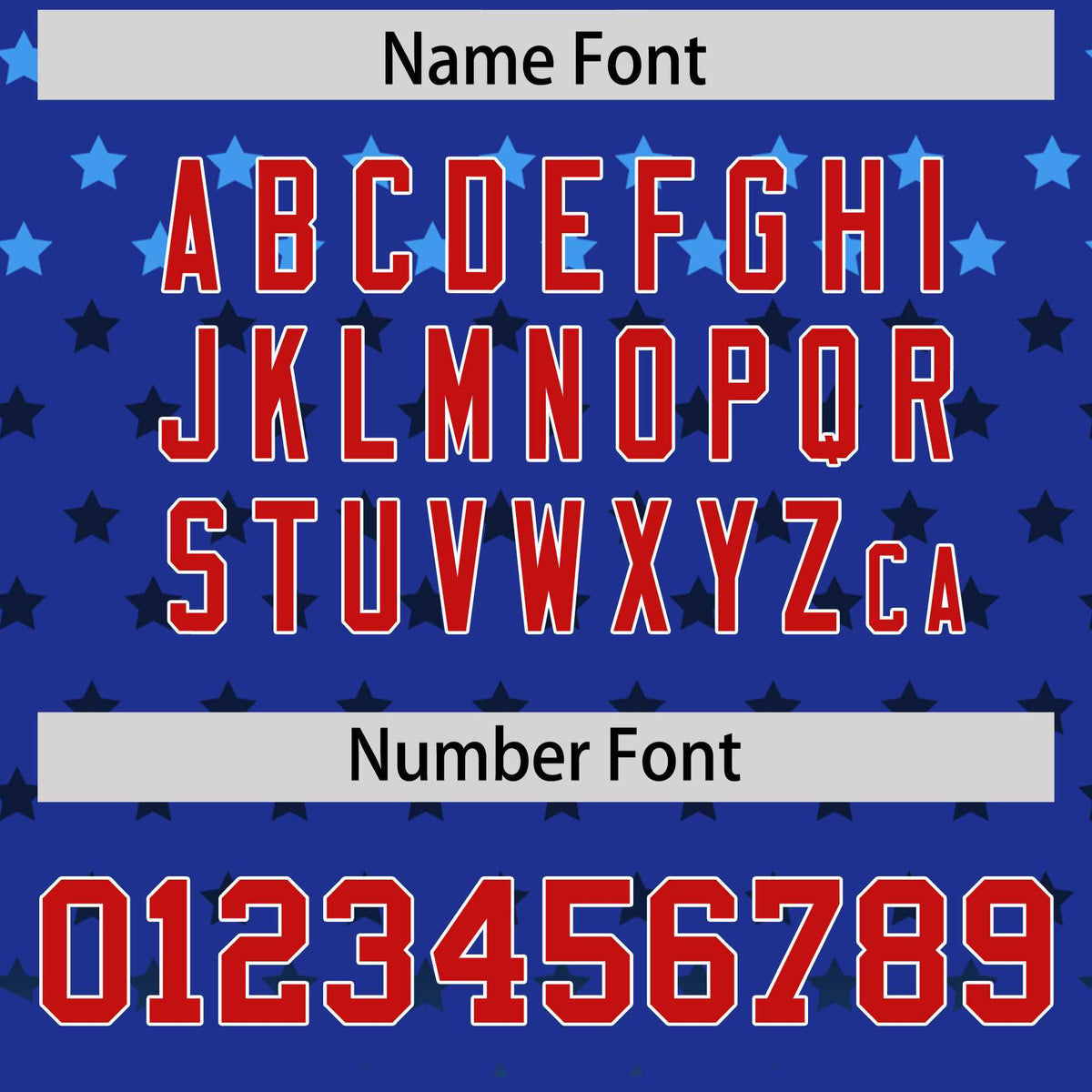 Custom Royal Red-White Raglan Sleeve Personalized Star Print Authentic Baseball Jersey