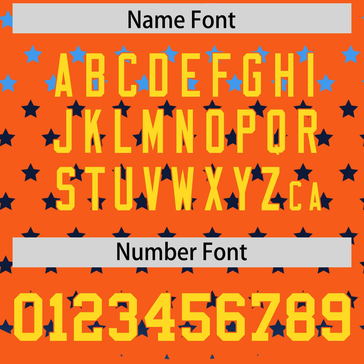 Custom Orange Gold-White Raglan Sleeve Personalized Star Print Authentic Baseball Jersey