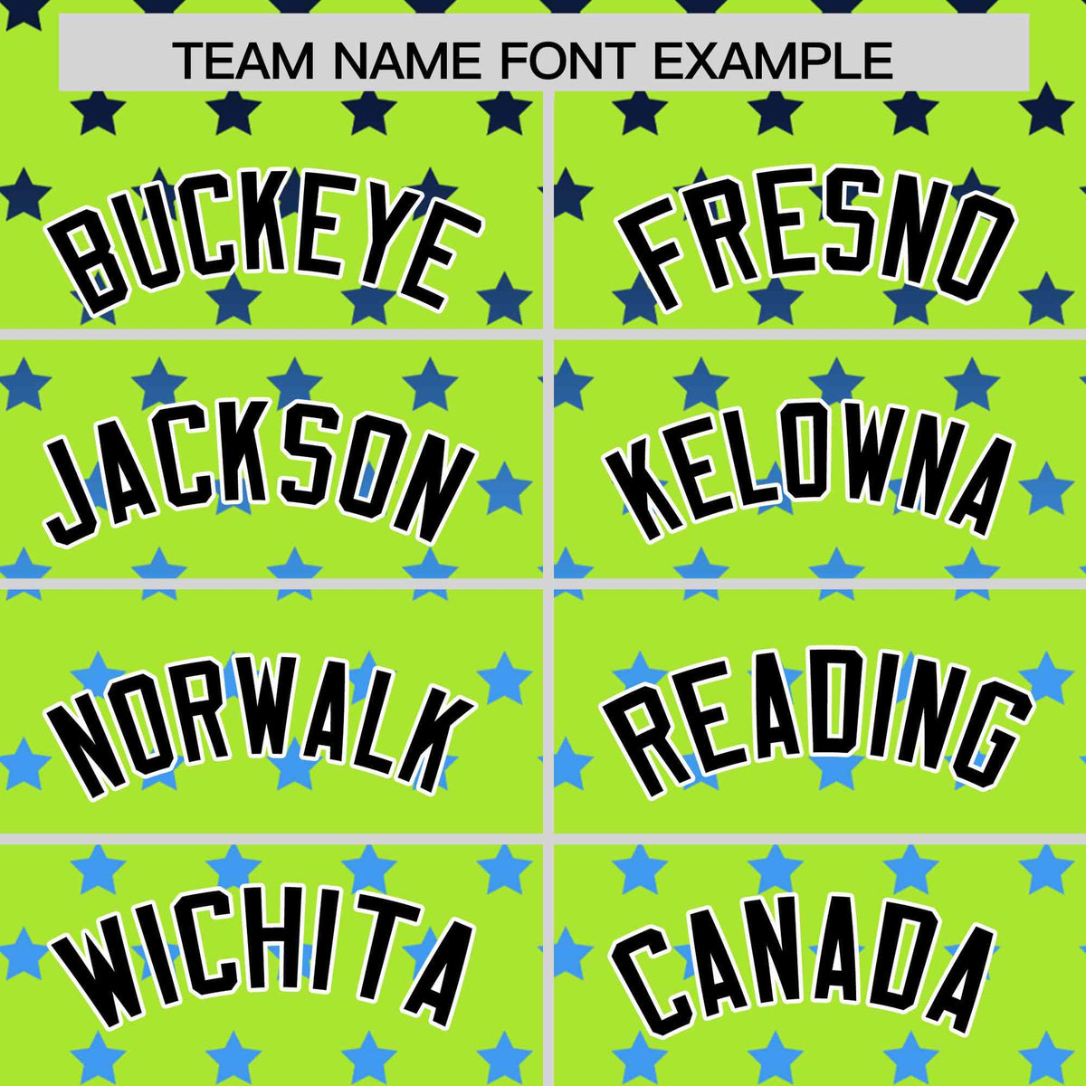 Custom Neon Green Black-White Raglan Sleeve Personalized Star Print Authentic Baseball Jersey