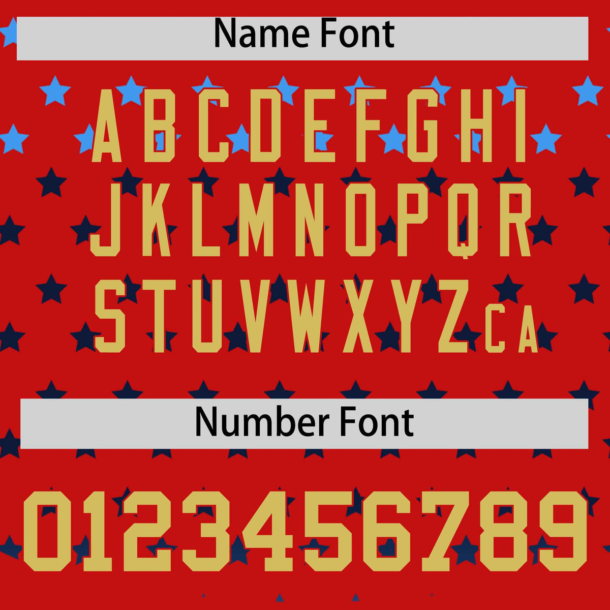 Custom Red Old Gold-White Raglan Sleeve Personalized Star Print Authentic Baseball Jersey