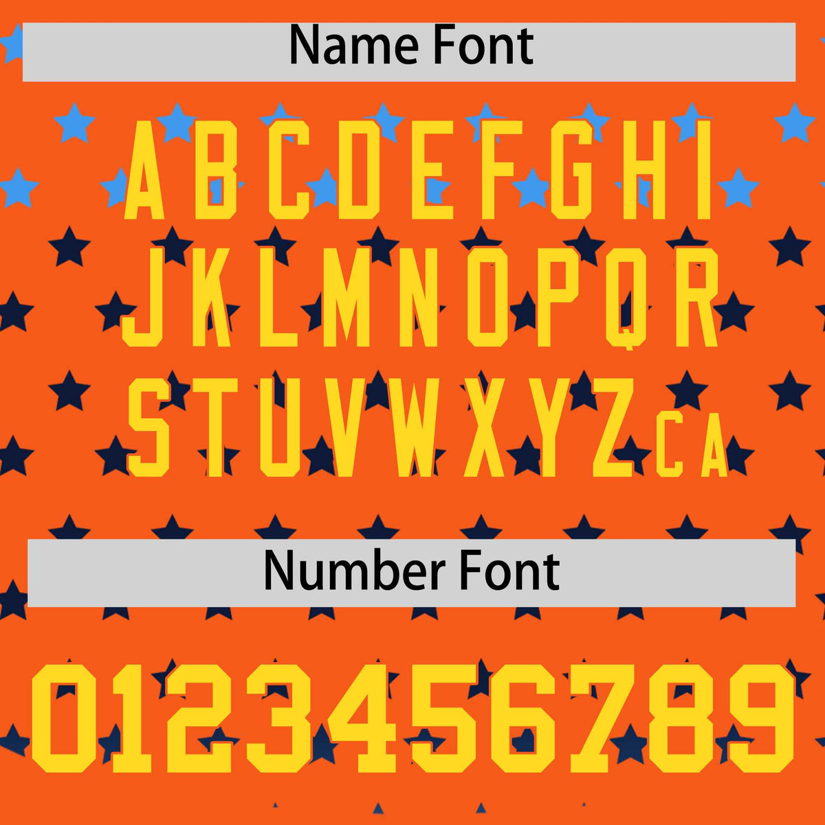 Custom Orange Gold-White Raglan Sleeve Personalized Star Print Authentic Baseball Jersey