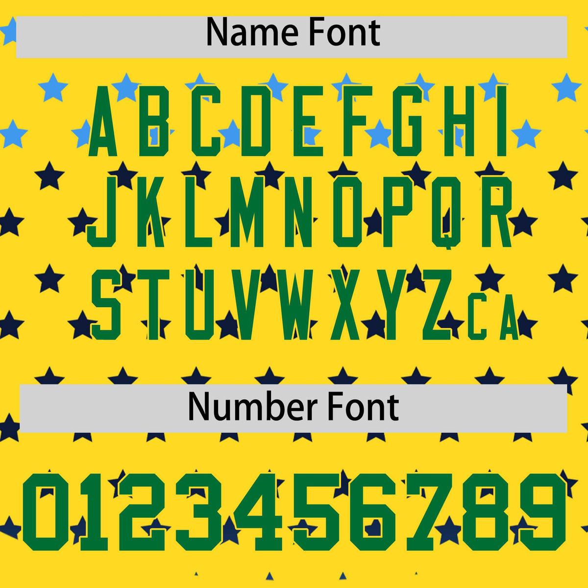 Custom Gold Kelly Green-White Raglan Sleeve Personalized Star Print Authentic Baseball Jersey