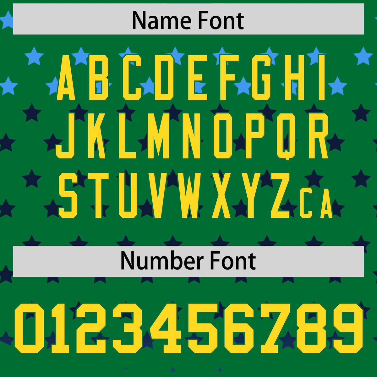 Custom Kelly Green Gold-White Raglan Sleeve Personalized Star Print Authentic Baseball Jersey