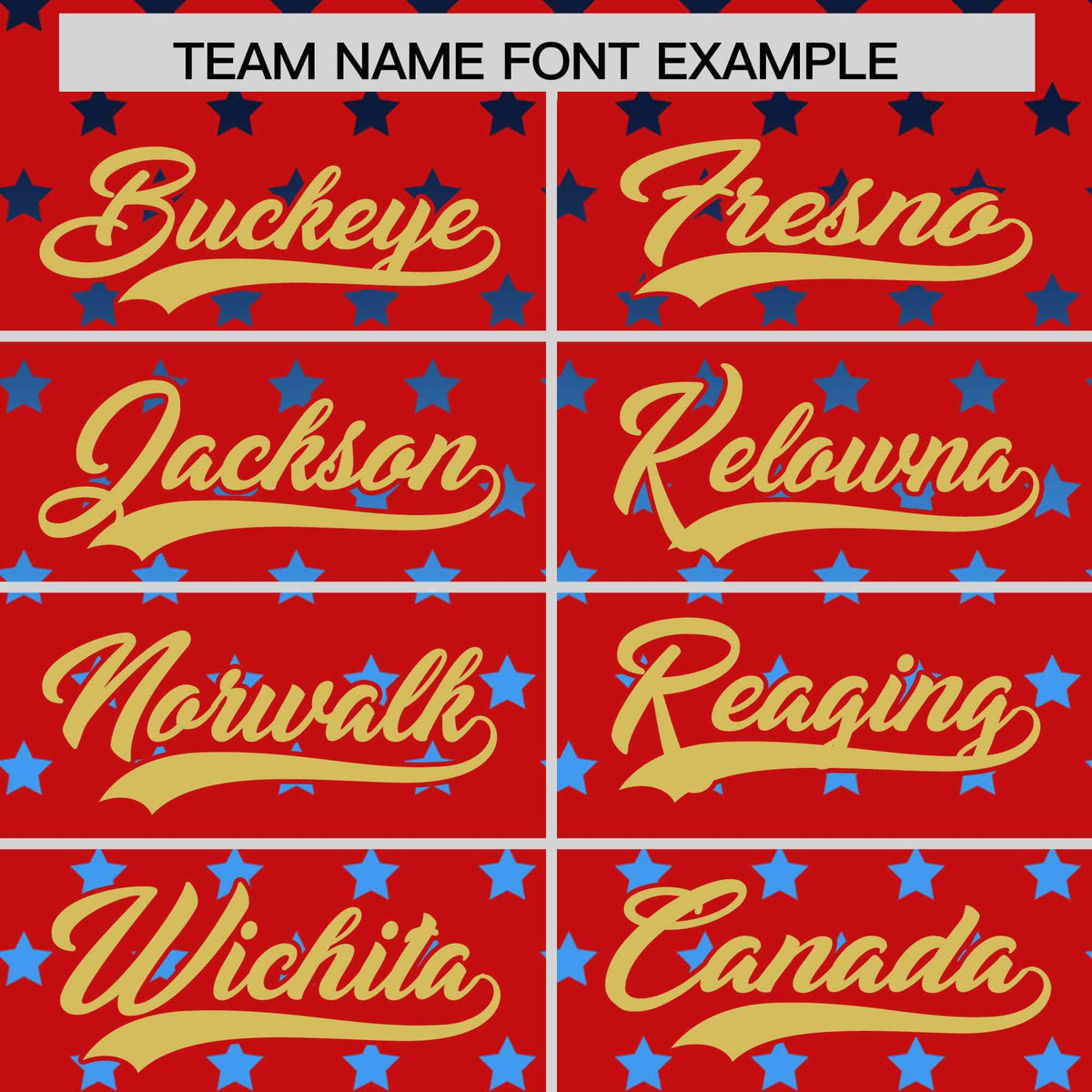 Custom Red Old Gold-White Raglan Sleeve Personalized Star Print Authentic Baseball Jersey