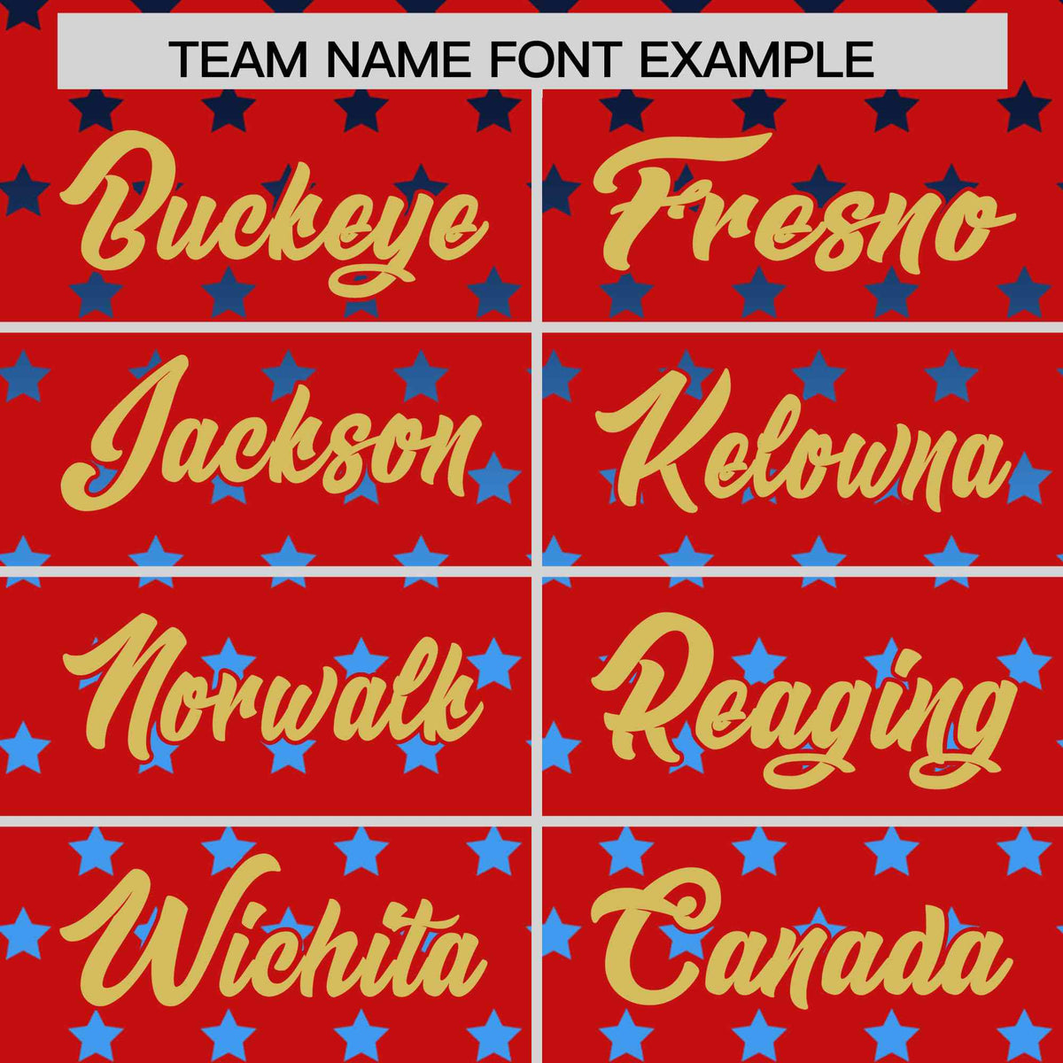 Custom Red Old Gold-White Raglan Sleeve Personalized Star Print Authentic Baseball Jersey