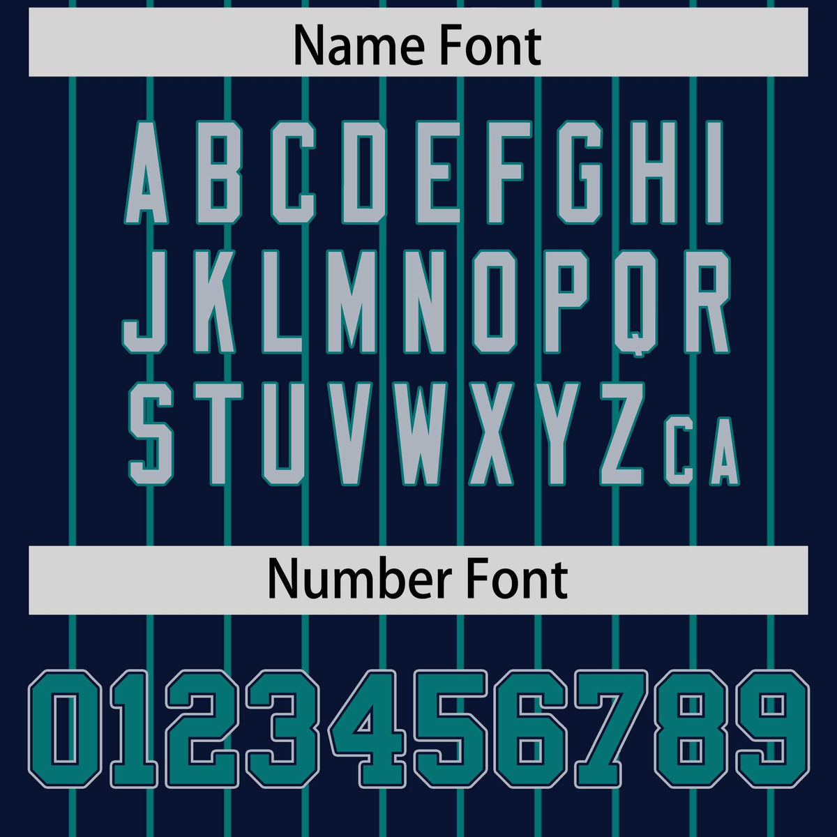 Custom Navy Aqua Stripe Fashion Sleeves Gradient Authentic Baseball Jersey