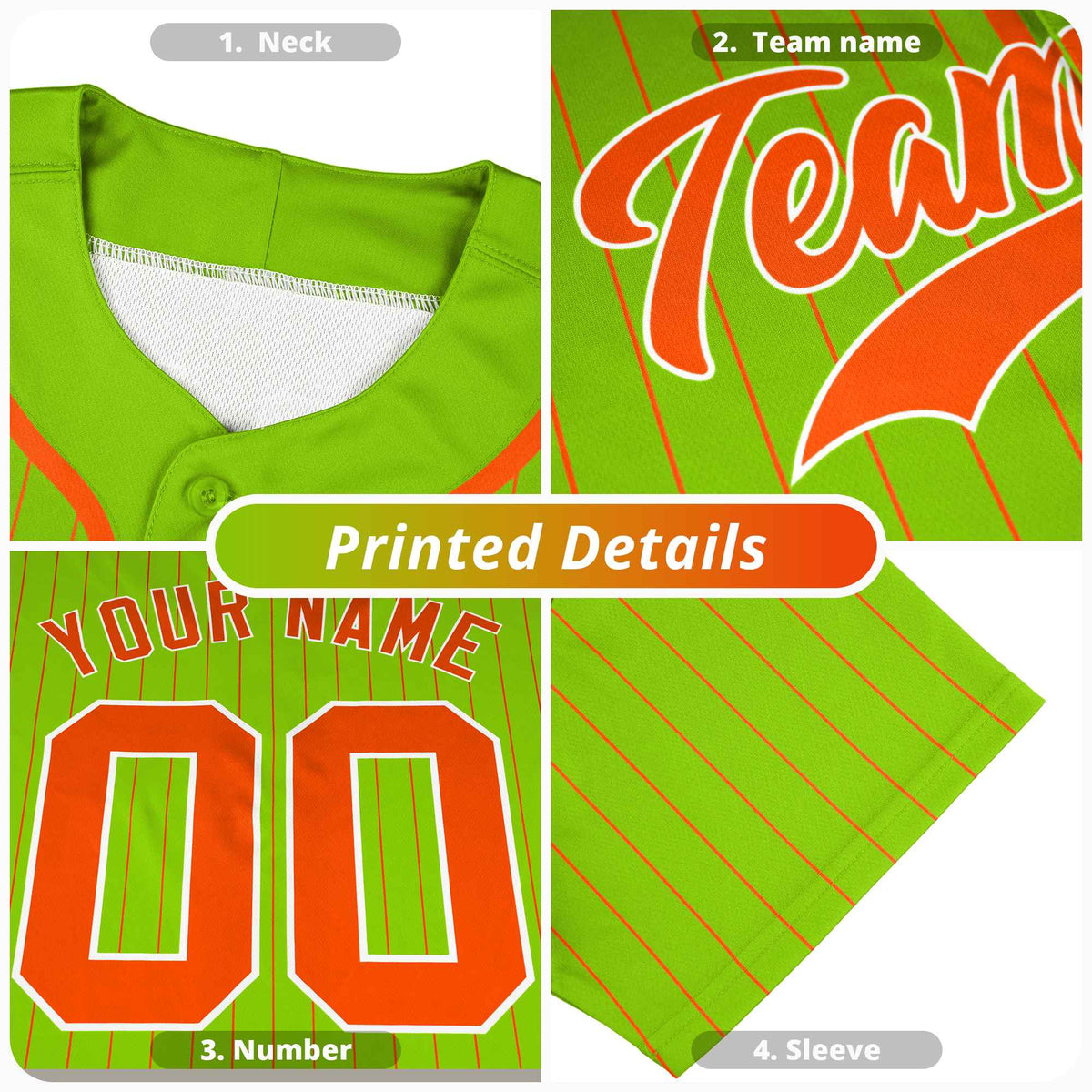 Custom Kelly Green Gold Stripe Fashion Sleeves Gradient Authentic Baseball Jersey