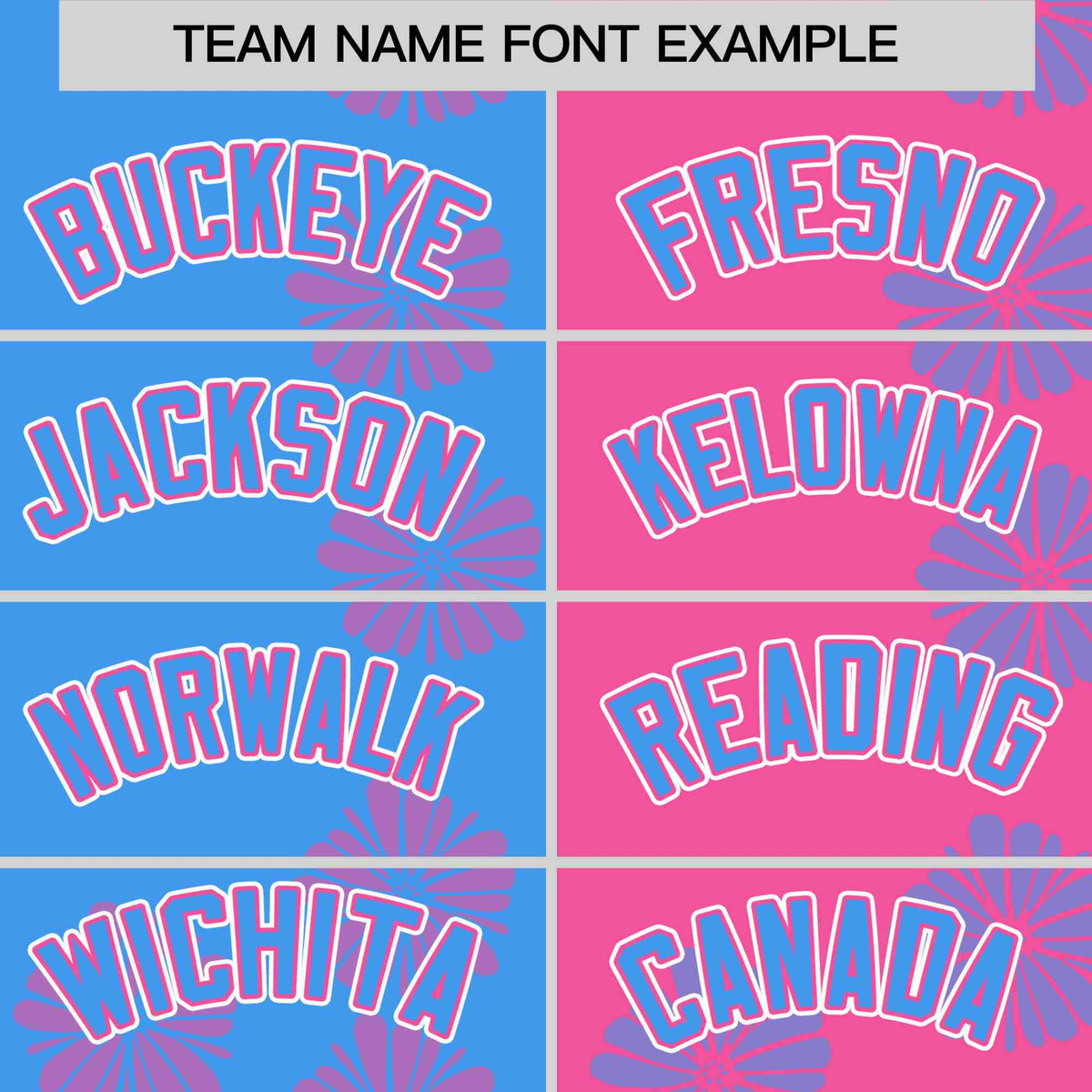 Custom Powder Blue Pink Split Fashion Flower Graffiti Pattern Authentic Baseball Jersey