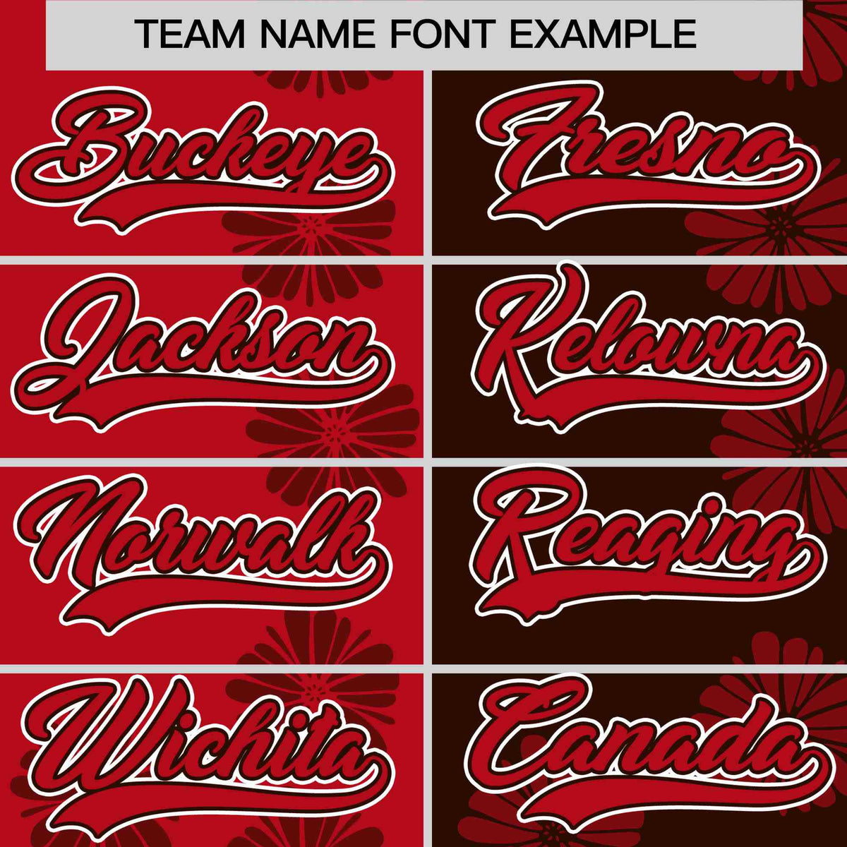 Custom Red Brown Split Fashion Flower Graffiti Pattern Authentic Baseball Jersey