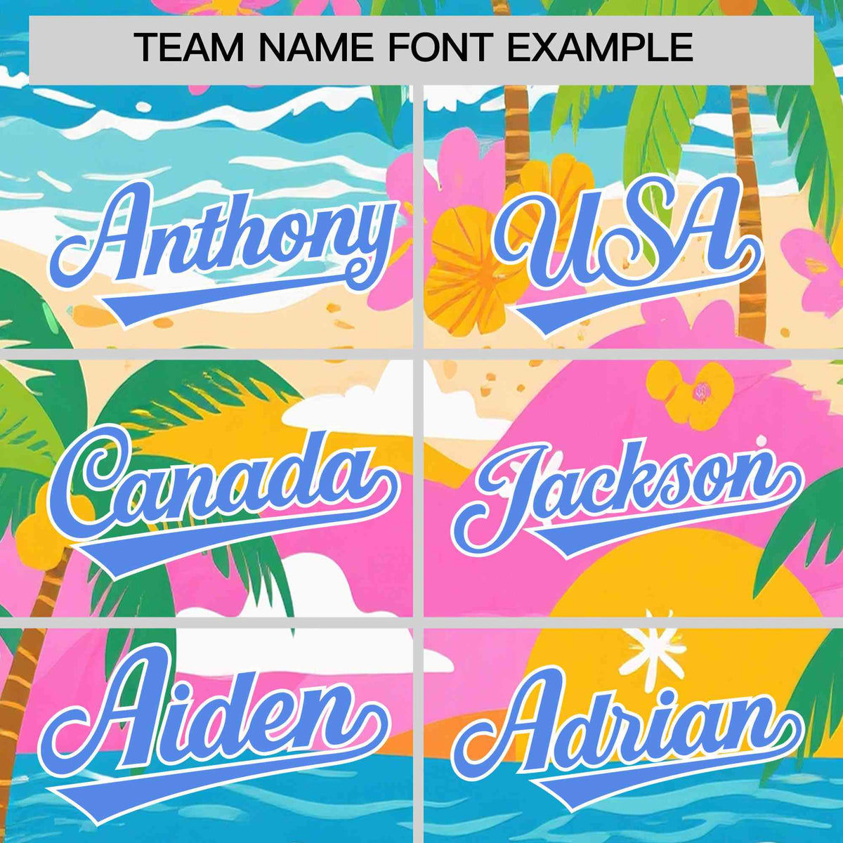 Personalized Multicolor Palm Tree Hawaiian Style Authentic Baseball Jersey