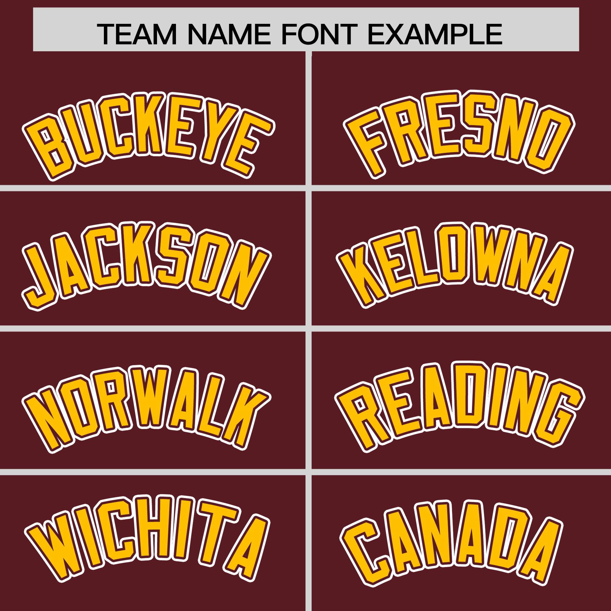 Custom Yellow Burgundy Two Tone Gradient Fashion Authentic Baseball Jersey