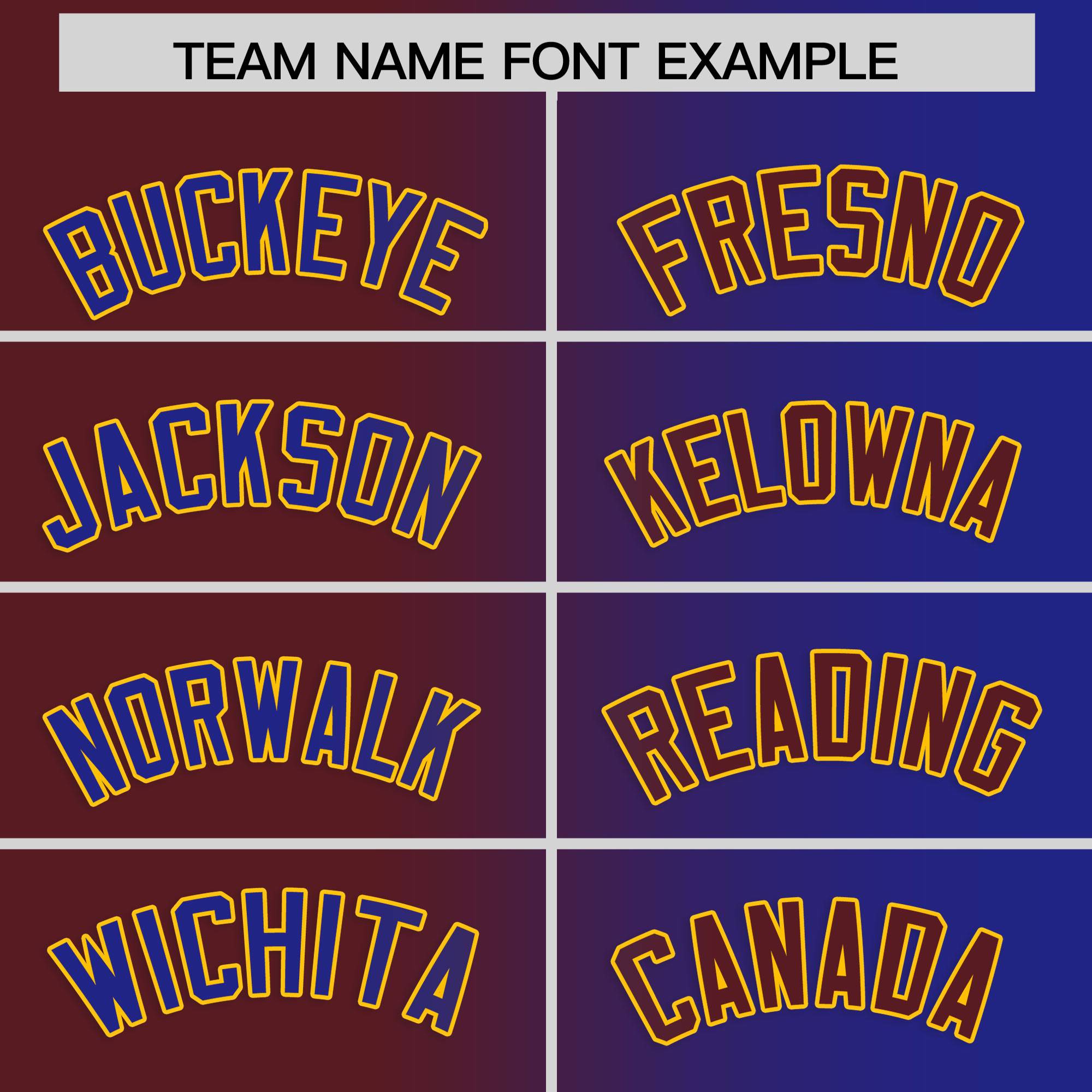 Custom Burgundy Royal Two Tone Gradient Fashion Authentic Baseball Jersey