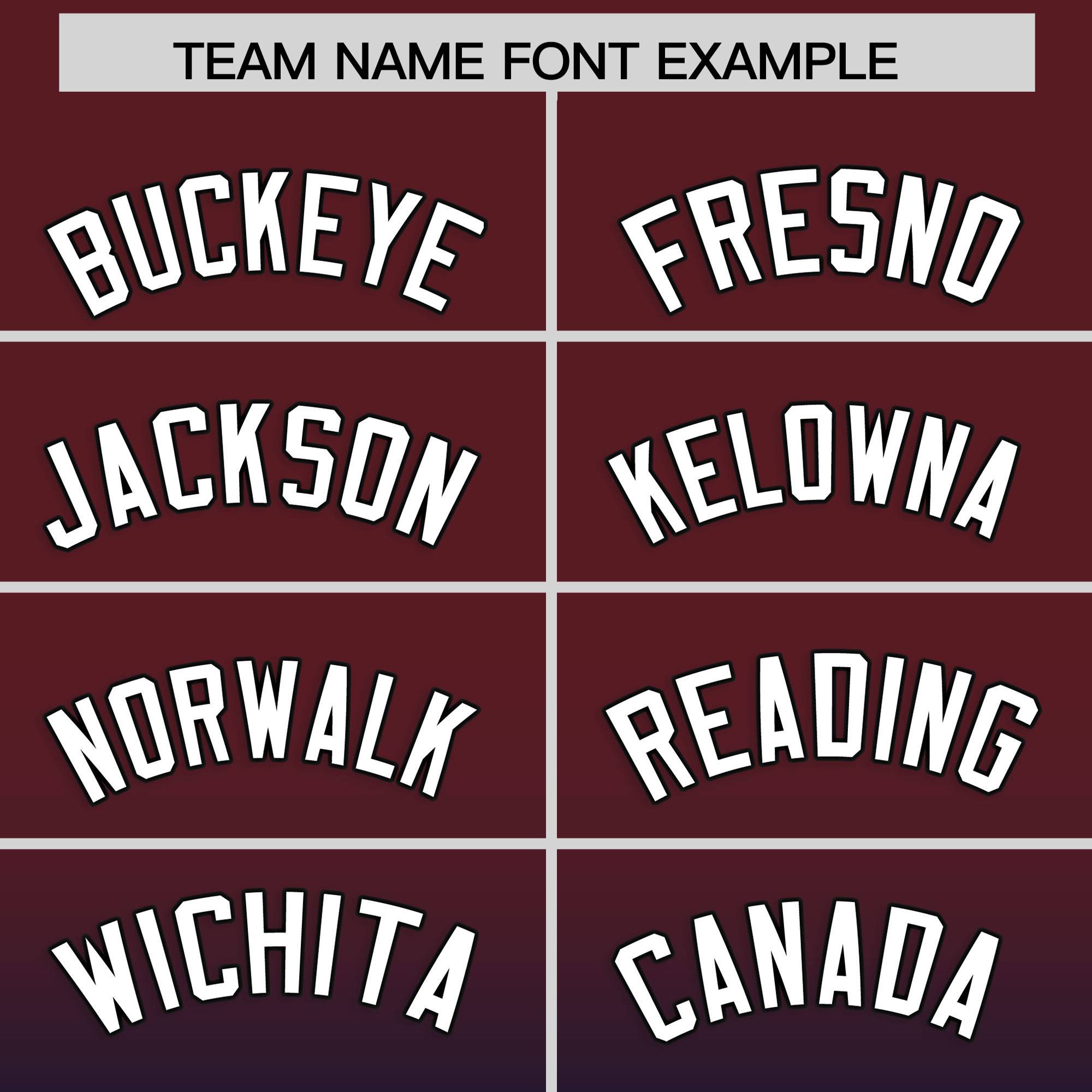 Custom Burgundy Navy Gradient Fashion Authentic Baseball Jersey