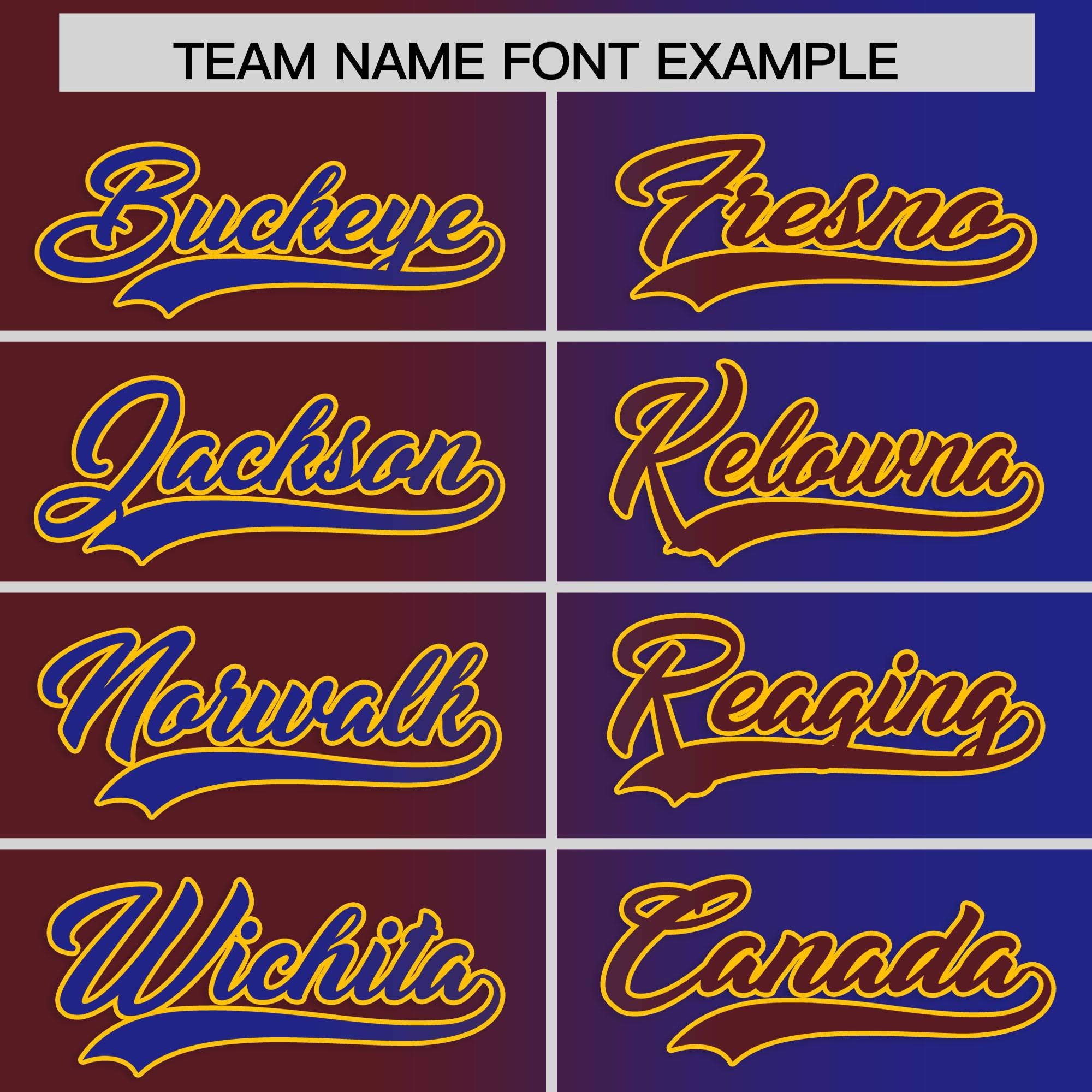 Custom Burgundy Royal Two Tone Gradient Fashion Authentic Baseball Jersey