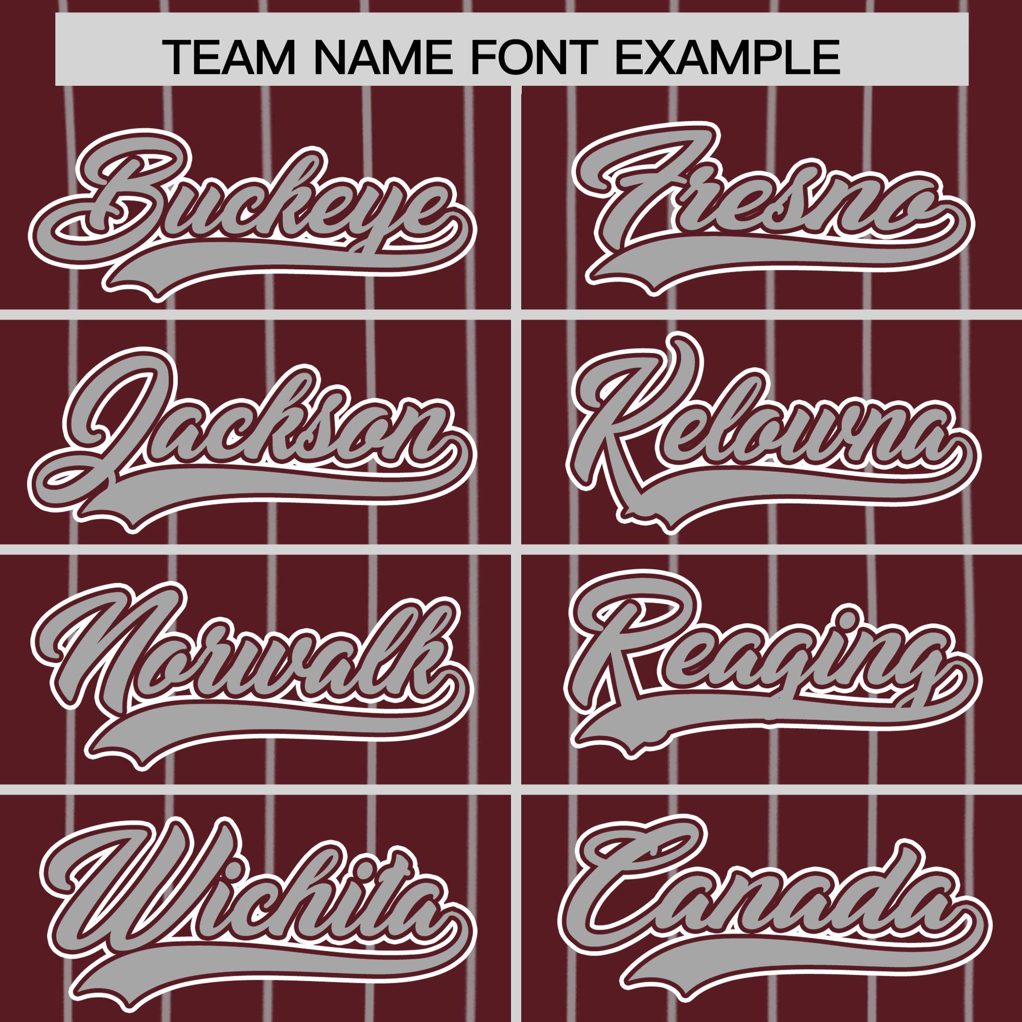 Custom Burgundy Gray Stripe Fashion Authentic Baseball Jersey