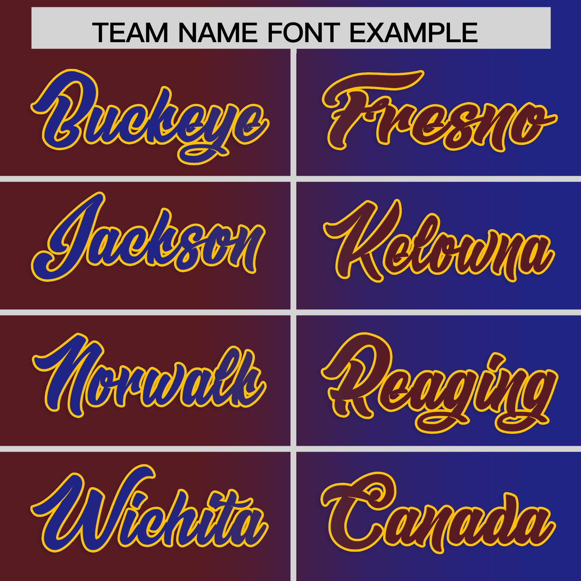 Custom Burgundy Royal Two Tone Gradient Fashion Authentic Baseball Jersey