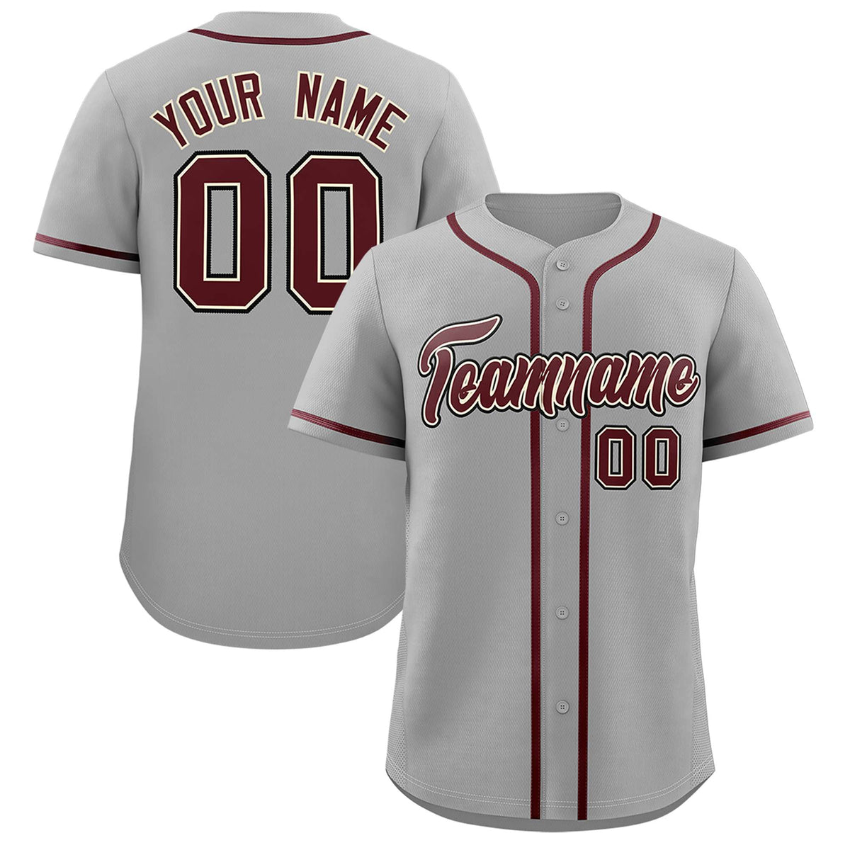 Custom Gray Classic Style Authentic Baseball Jersey