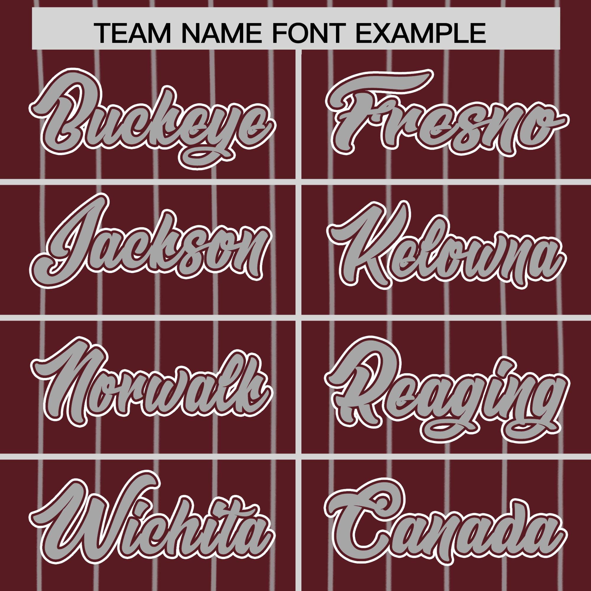 Custom Burgundy Gray Stripe Fashion Authentic Baseball Jersey