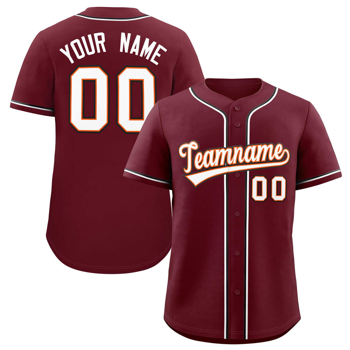 Custom Maroon Classic Style Authentic Baseball Jersey