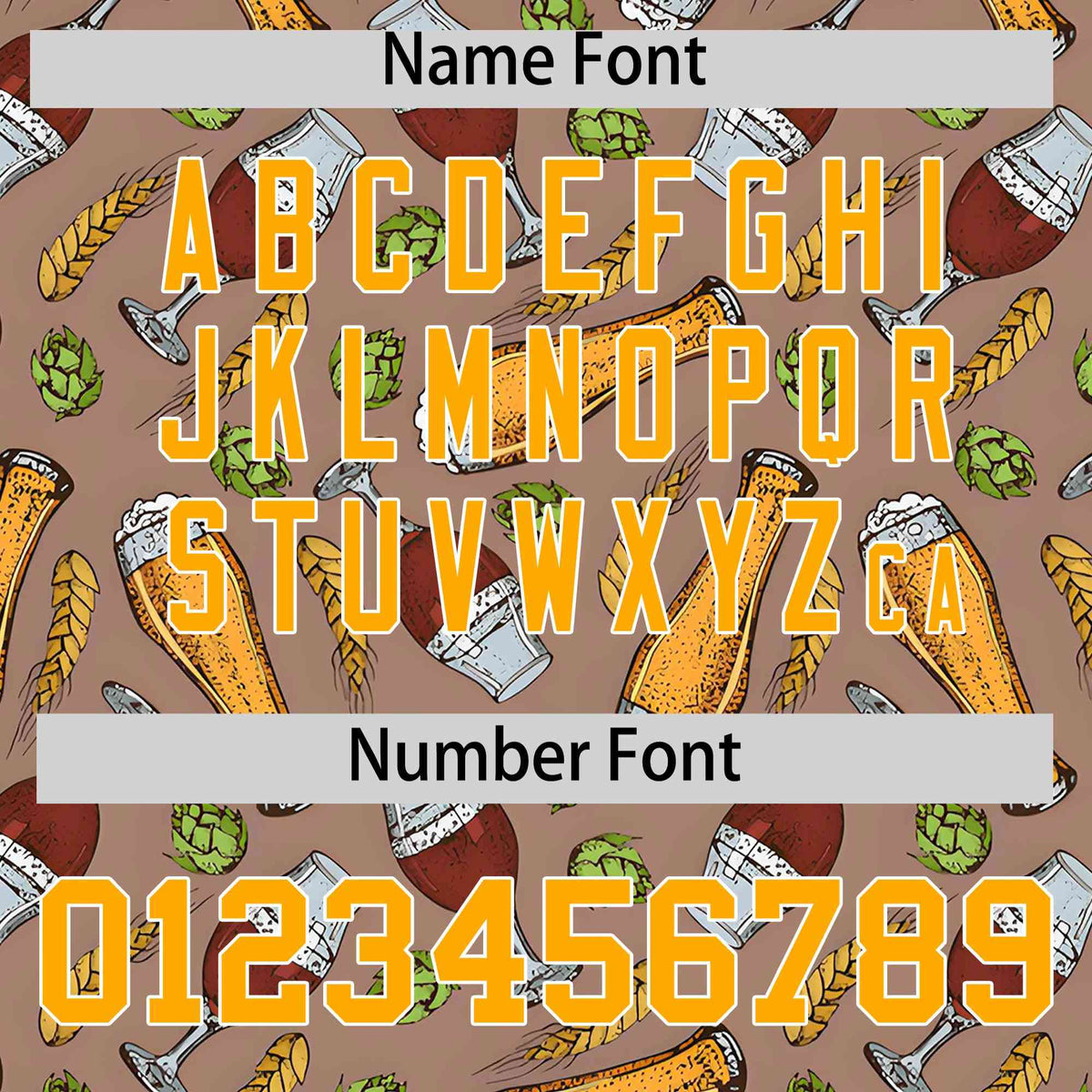 Custom Old Gold National Beer Day Personalized Beer Pattern Baseball Jersey | Suitable For Groups Or Parties | KXKSHOP