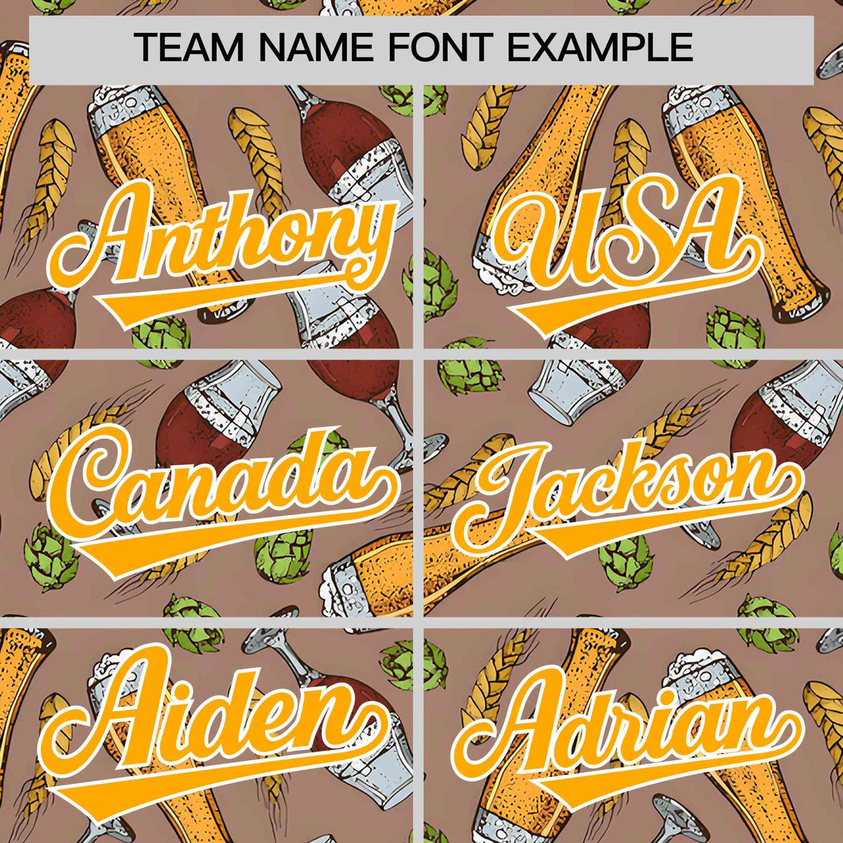 Custom Old Gold National Beer Day Personalized Beer Pattern Baseball Jersey | Suitable For Groups Or Parties | KXKSHOP