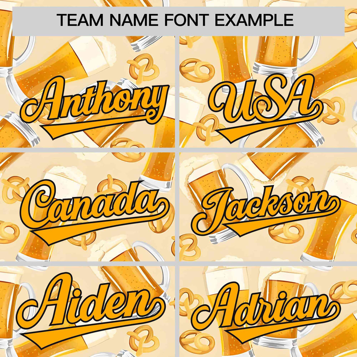 Custom Cream Orange National Beer Day Personalized Beer Pattern Baseball Jersey | Suitable For Groups Or Parties | KXKSHOP