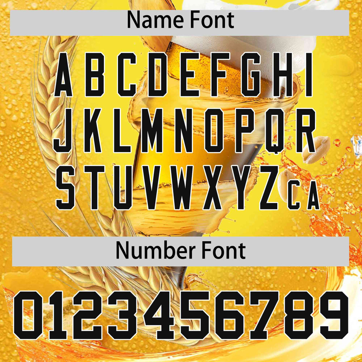 Custom Gold Black National Beer Day Personalized Beer Pattern Baseball Jersey | Suitable For Groups Or Parties | KXKSHOP