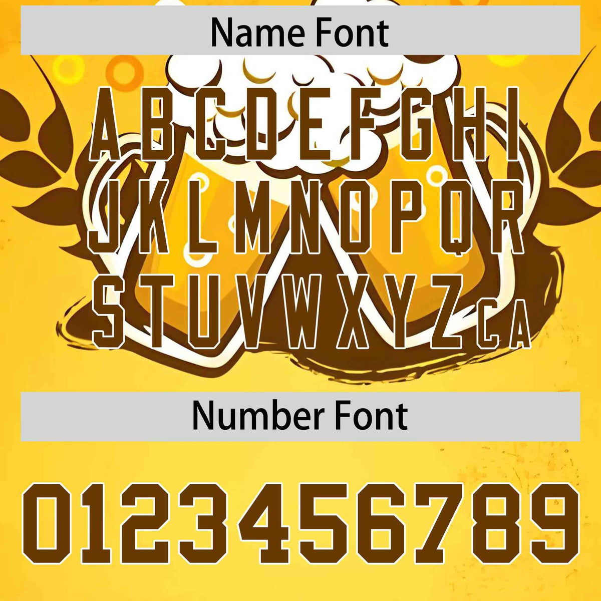 Custom Yellow Light Brown National Beer Day Personalized Beer Pattern Baseball Jersey | Suitable For Groups Or Parties | KXKSHOP