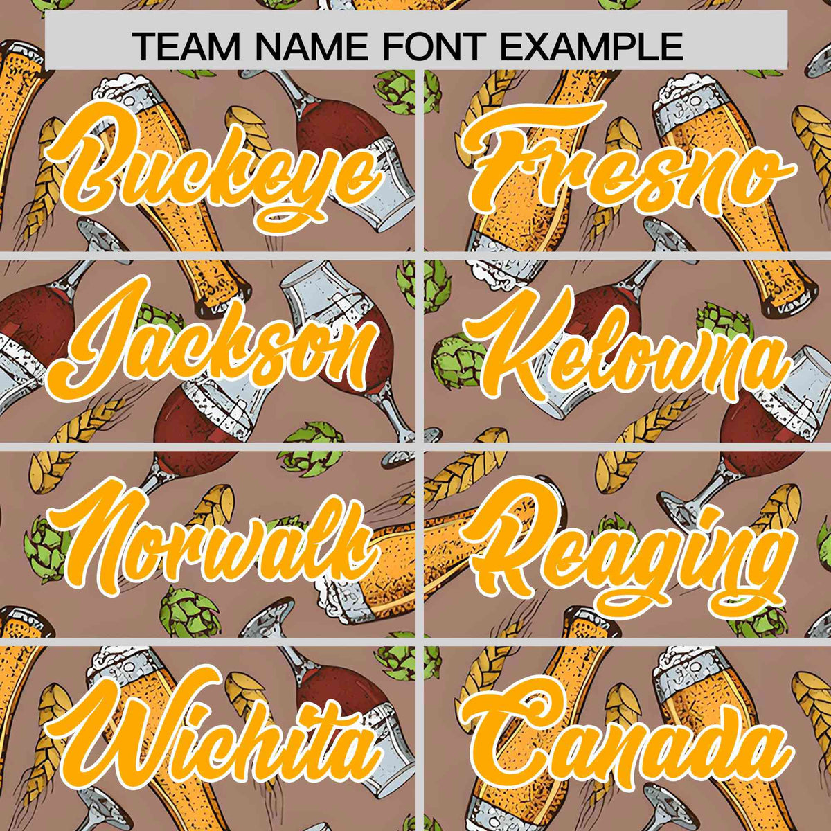 Custom Old Gold National Beer Day Personalized Beer Pattern Baseball Jersey | Suitable For Groups Or Parties | KXKSHOP