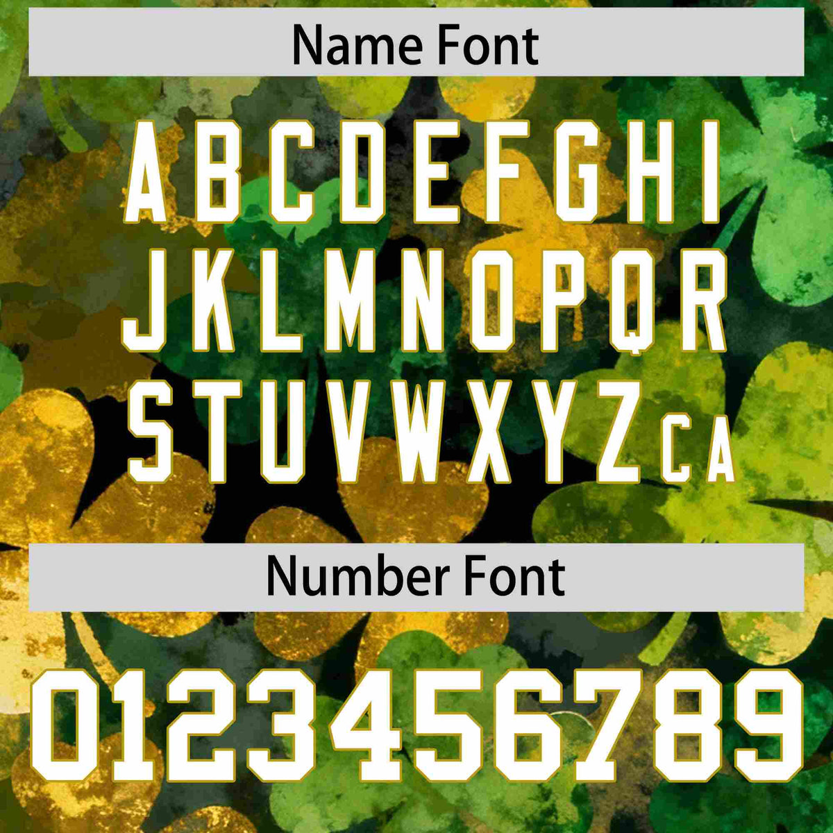 Custom Black White St.Patrick&#39;s Day Personalized Four Leaf Clover Pattern Baseball Jersey