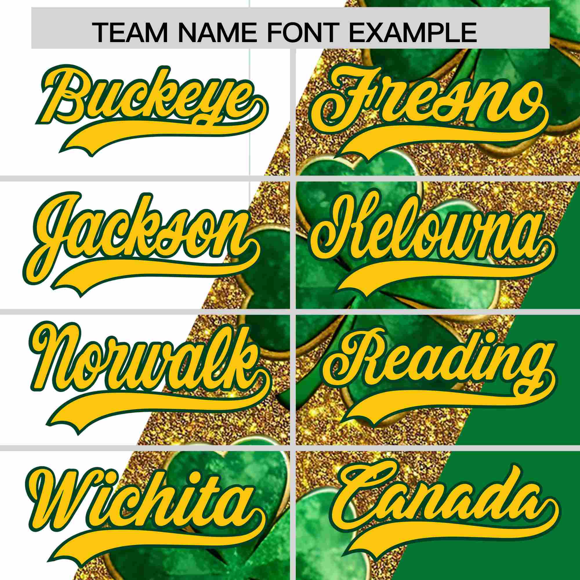 Custom White Kelly Green St.Patrick's Day Personalized Four Leaf Clover Pattern Baseball Jersey