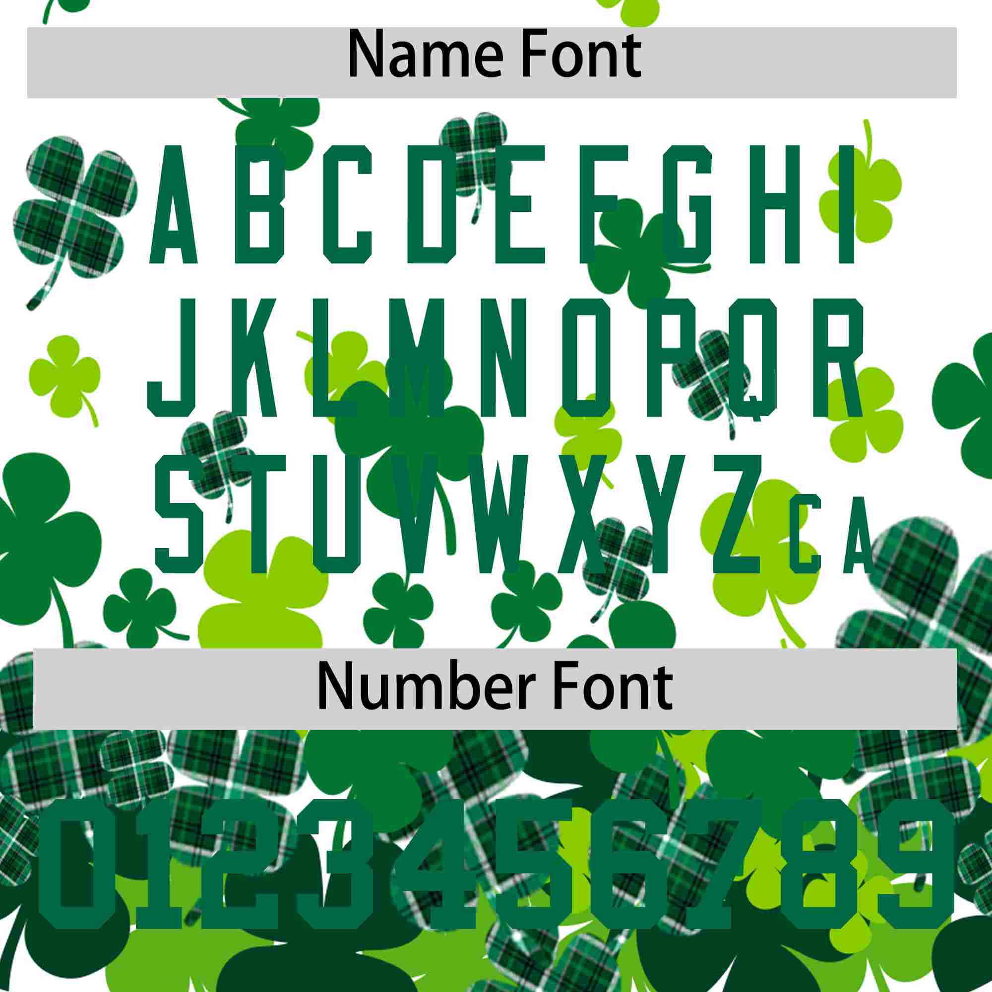 Custom White Green St.Patrick's Day Personalized Four Leaf Clover Pattern Baseball Jersey| KXKSHOP