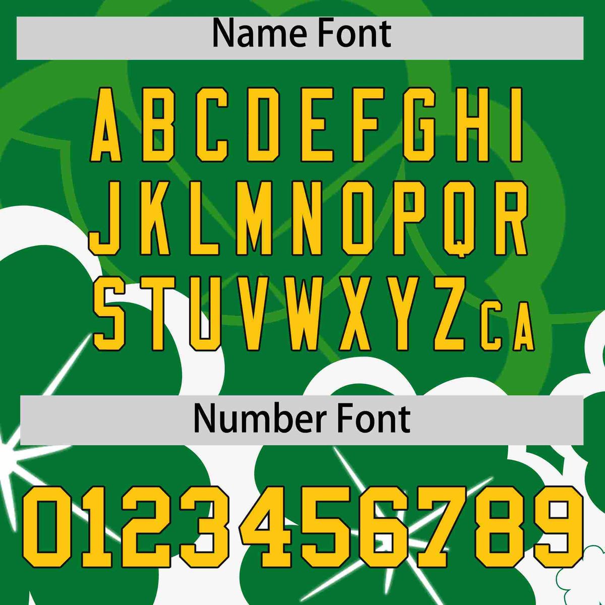 Custom White Kelly Green St.Patrick&#39;s Day Personalized Four Leaf Clover Pattern Baseball Jersey| KXKSHOP