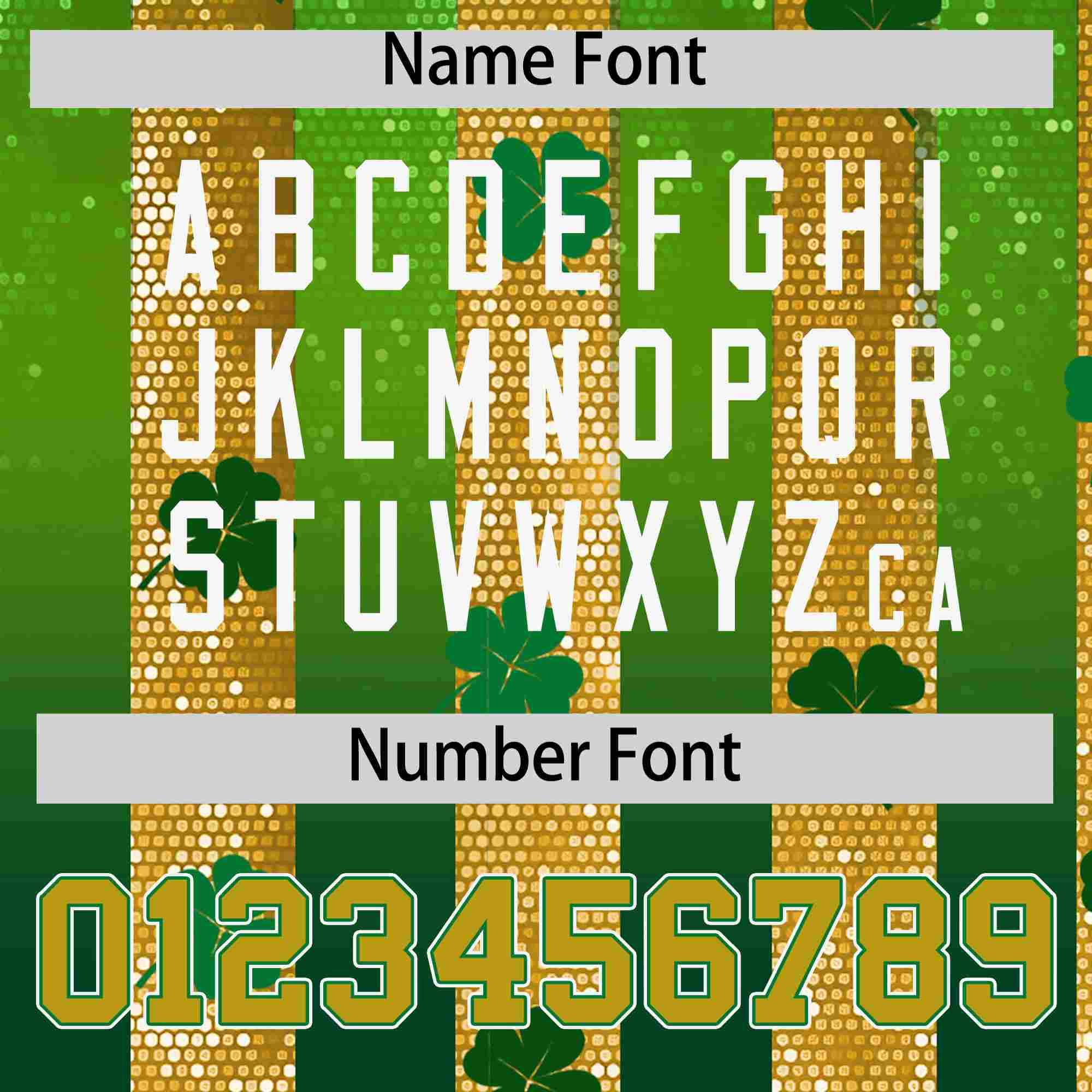 Custom Kelly Green Green St.Patrick's Day Personalized Four Leaf Clover Pattern Baseball Jersey| KXKSHOP