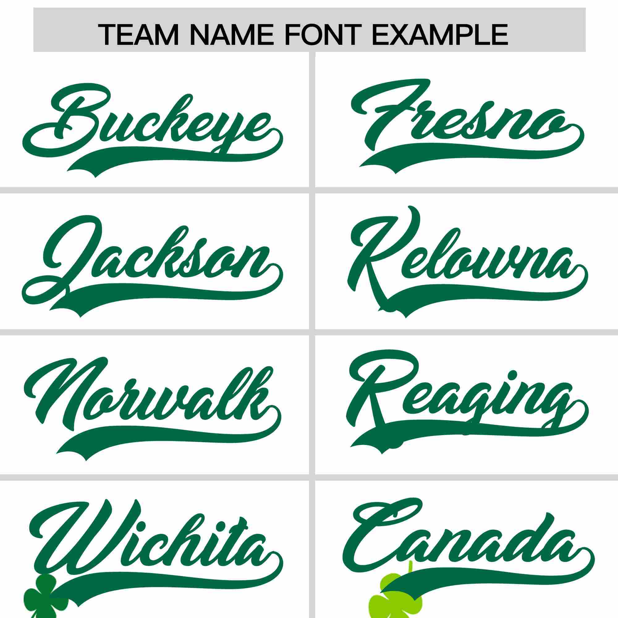 Custom White Green St.Patrick's Day Personalized Four Leaf Clover Pattern Baseball Jersey