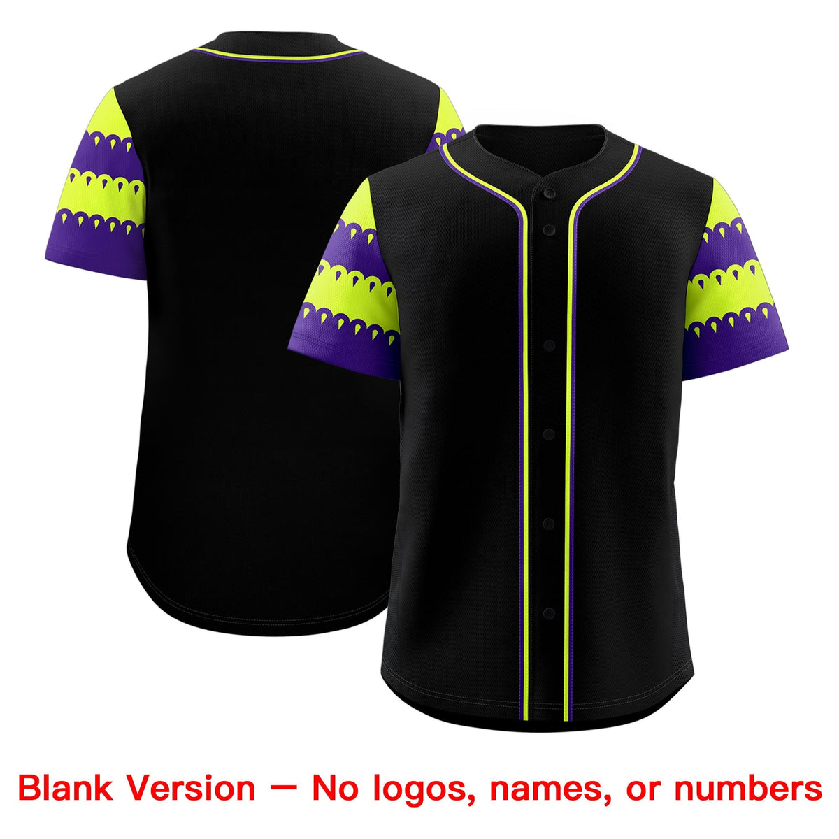 Custom Black Purple Sleeve Flag Lace Baseball Jersey | Sublimation Printed &amp; Embroidery,Add Name and Numbern,Perfect for Teams | KXKSHOP