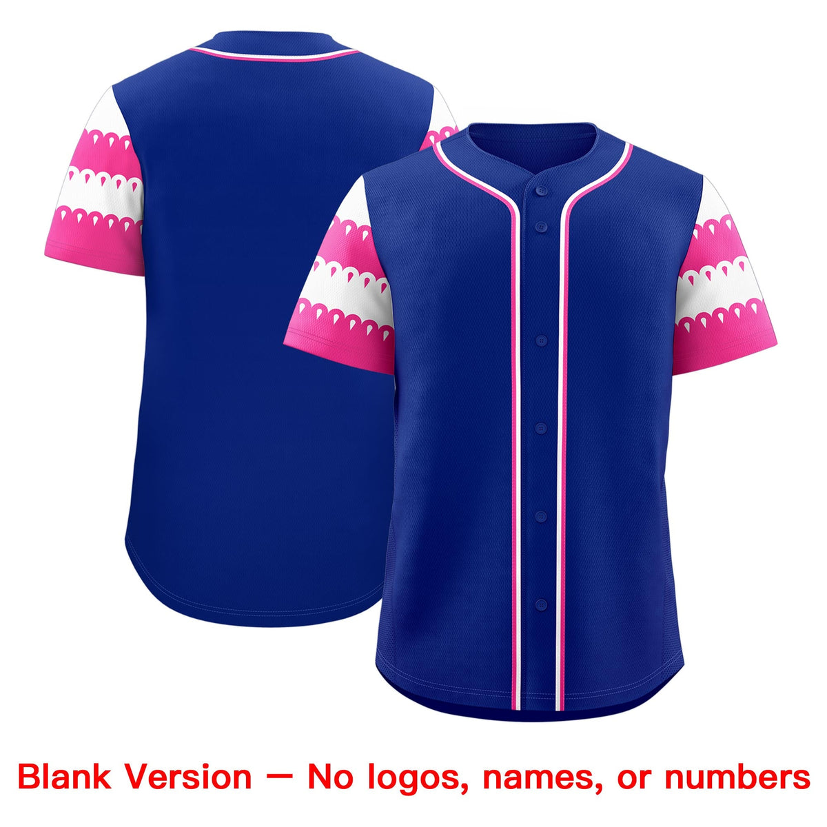 Custom Royal Pink White Sleeve Flag Lace Baseball Jersey | Sublimation Printed &amp; Embroidery,Add Name and Numbern,Perfect for Teams | KXKSHOP