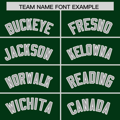 Custom Green Gray Personalized Phonetic Rhythm Authentic Baseball Jersey