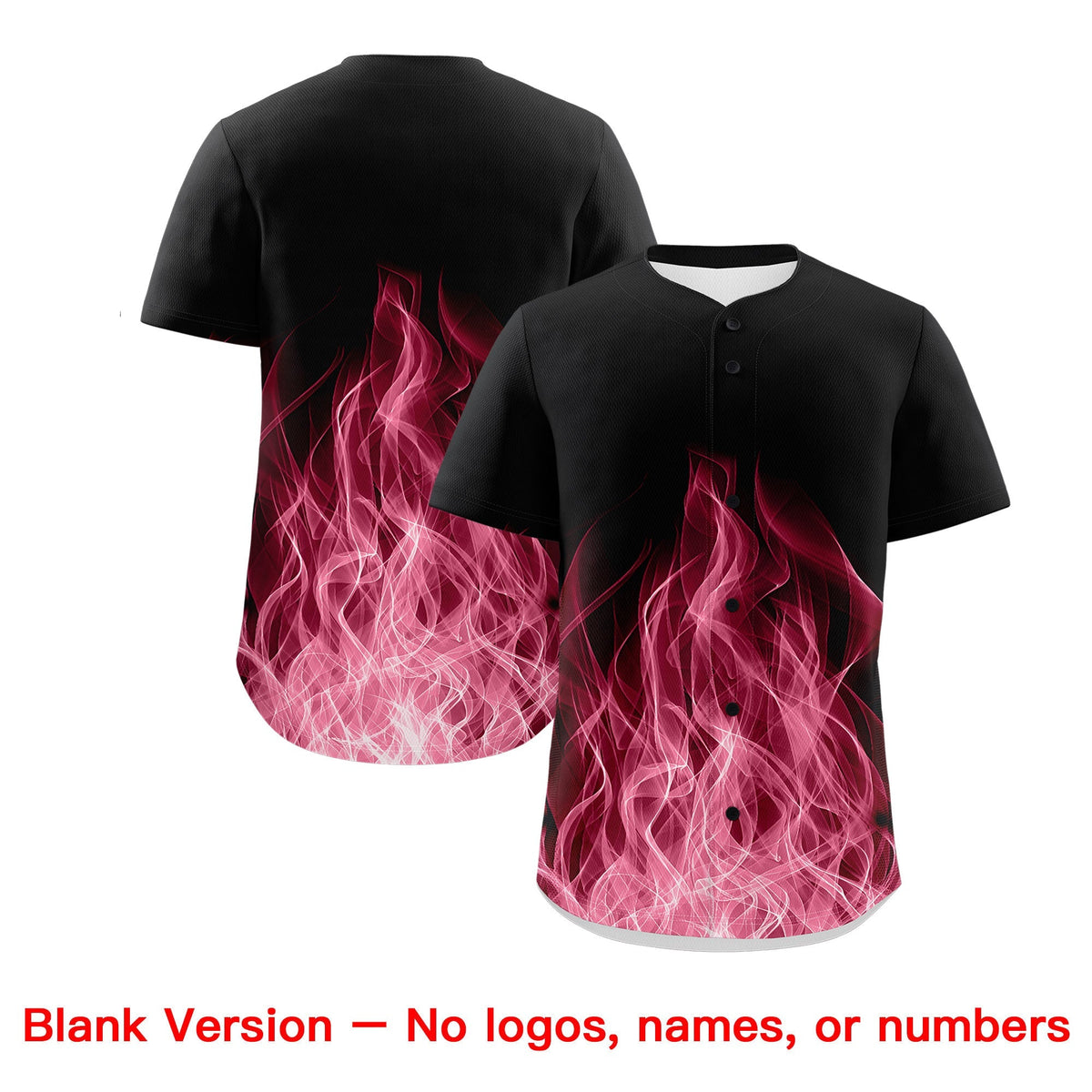 Custom Black Crimson White Flame Graffiti Pattern Personalization Baseball Jersey| KXKSHOP