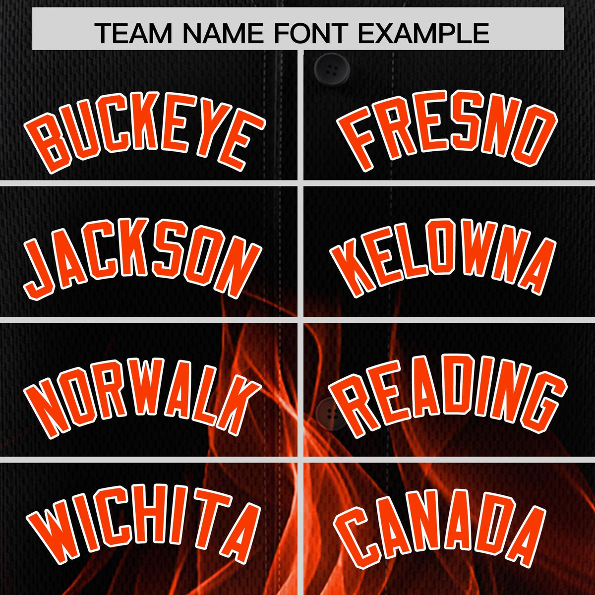 Custom Black Orange White Flame Graffiti Pattern Personalization Baseball Jersey| KXKSHOP